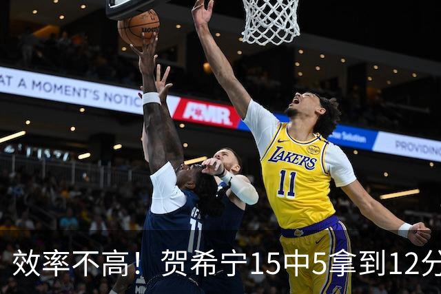 效率不高！贺希宁15中5拿到12分1板2助 下半场仅2分