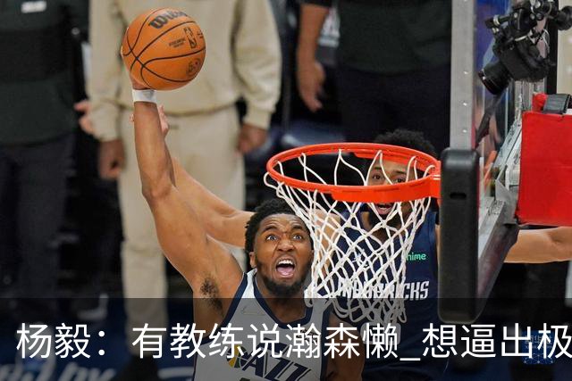 杨毅：有教练说瀚森懒 想逼出极限就要学姚明 否则就像周琦王哲林